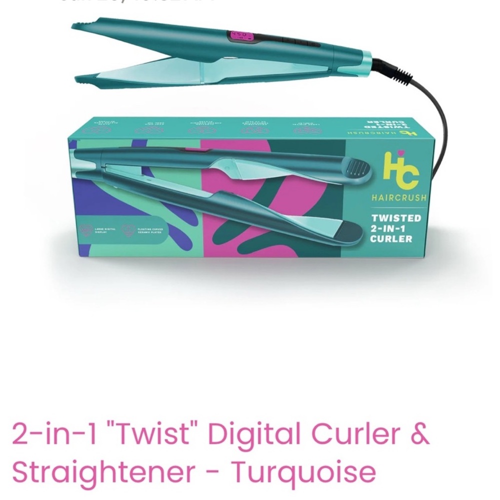 Hair Crush Twisted 2 in 1 Curler NIB